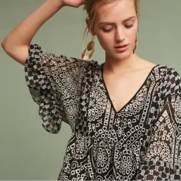 Anthropologie Dresses & Skirts - Anthro AKEMI + KIN Brooke Embroidered Eyelet Swing Dress size 4 Anthropologie